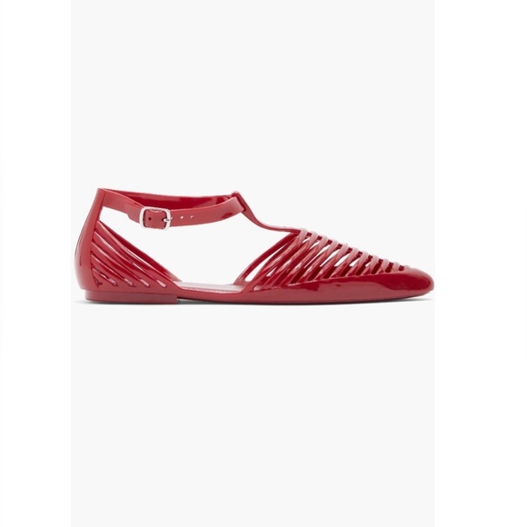 Jeffrey Campbell Red Patent Strappy Flats - Picture 3 of 7